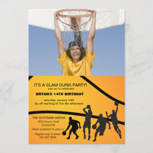 Hoop Game Photo Invitation