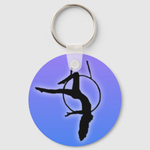 Hoop Lyra Aerialist Dancer Posing on Hoop Key Ring