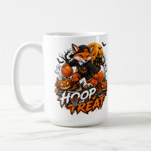 Hoop or Treat Spooky Fox Basketball Halloween Coffee Mug
