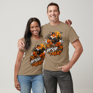 Hoop or Treat Spooky Fox Basketball Halloween T-Shirt