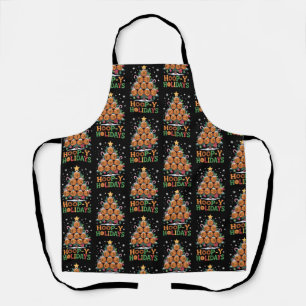 Hoop-y Holidays Basketball Christmas Holiday Sport Apron