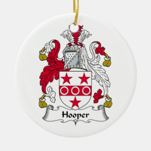 Hooper Family Crest Ceramic Tree Decoration