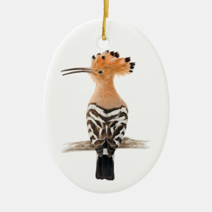 Hoopoe Bird Ceramic Tree Decoration