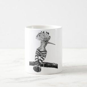 Hoopoe drawing coffee mug