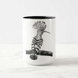 Hoopoe drawing mug