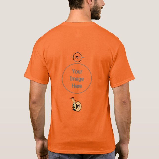 Hoopoe Whimsical Bird Monogram T-Shirt (Back)