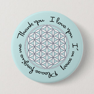 Ho'oponopono & Flower of Life 7.5 Cm Round Badge