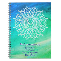 Ho'oponopono Forgiveness Journal | Blue Green 