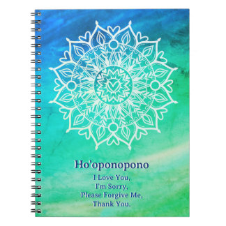 Ho'oponopono Forgiveness Journal | Blue Green 