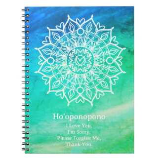 Ho'oponopono Forgiveness Journal | Blue Green 