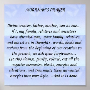 HO'OPONOPONO MANTRA (Hawaiian) Poster