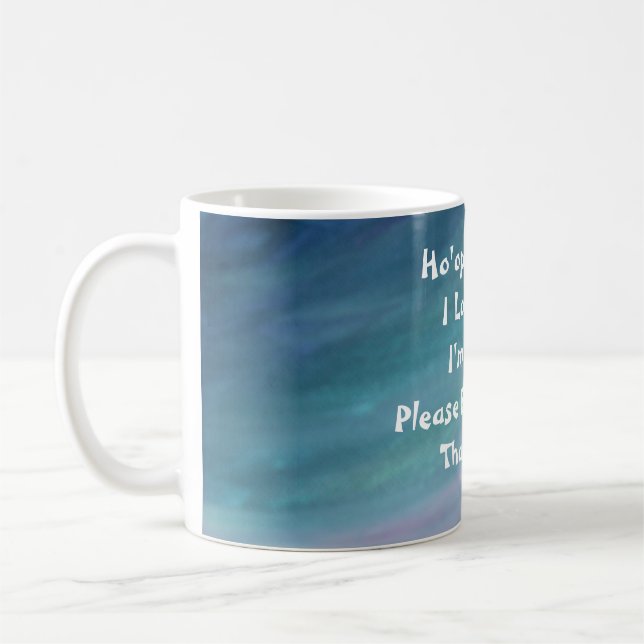 Ho'oponopono mug-blue coffee mug (Left)