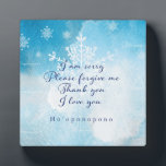 Ho'oponopono Prayer Art Print Plaque<br><div class="desc">Ho'oponopono prayer / Hooponopono Wall Art - Hawaiian ho'oponopono,  an ancient method for restoring harmony,  healing,  and making things right,  served as inspiration. This prayer can be kept (or offered) to inspire humility,  forgiveness,  gratitude,  and love in all of your relationships: with yourself,  others,  and the land.</div>