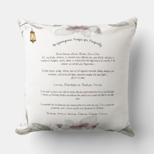 Ho'oponopono Prayer - Peace & Prosperity Cushion