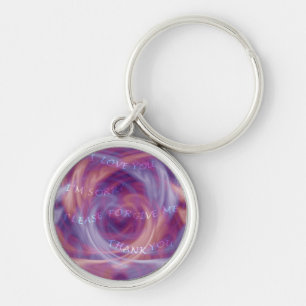 Ho'oponopono Purple Smoke Key Ring