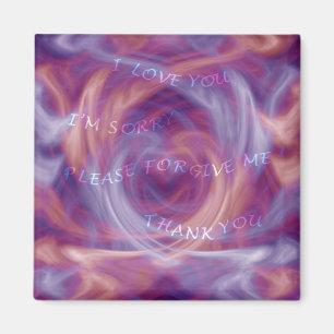 Ho'oponopono Purple Smoke Magnet
