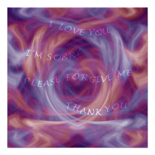 Ho'oponopono Purple Smoke Poster