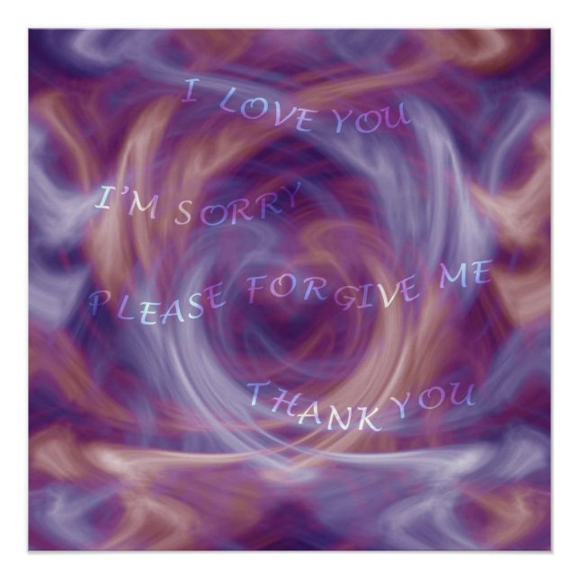 Ho'oponopono Purple Smoke Poster (Front)