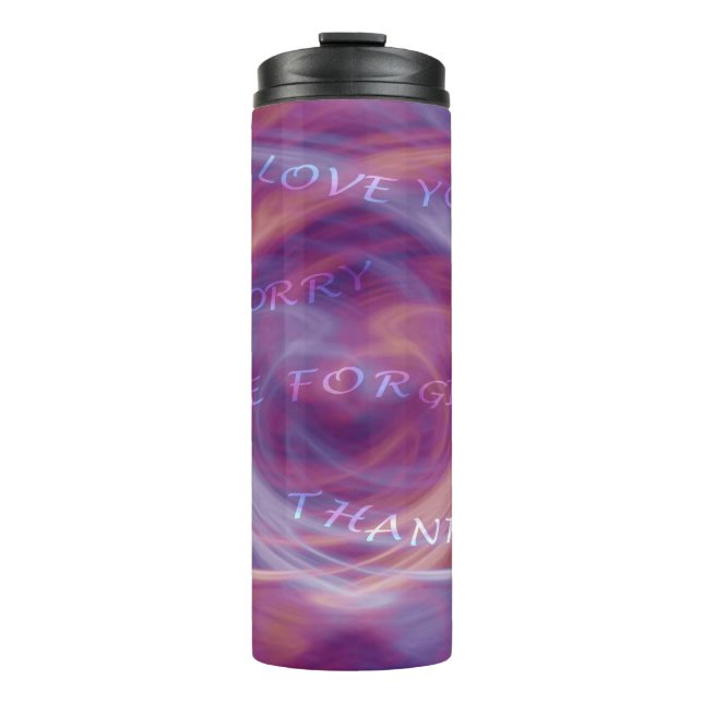 Ho'oponopono Purple Smoke Thermal Tumbler (Front)