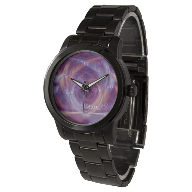Ho'oponopono Purple Smoke Watch (Angled)