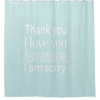Ho'oponopono Typography Shower Curtain
