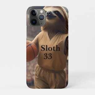Hoops and Hangs: The Slam Dunking Sloth, iPhone 11 Pro Case
