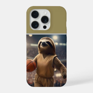 Hoops and Hangs: The Slam Dunking Sloth, iPhone 15 Pro Case