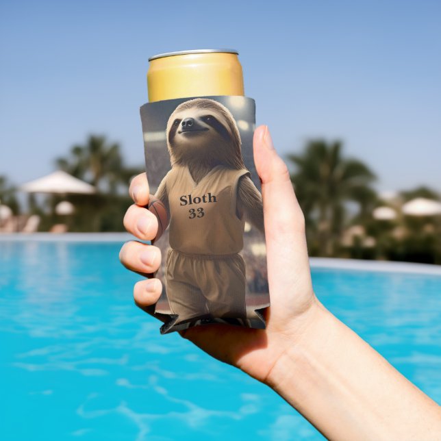 Hoops and Hangs: The Slam Dunking Sloth, Seltzer Can Cooler (In Situ Pool)