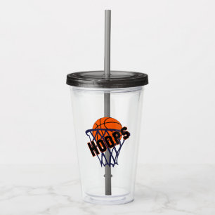 Hoops Basketball & Net Acrylic Tumbler