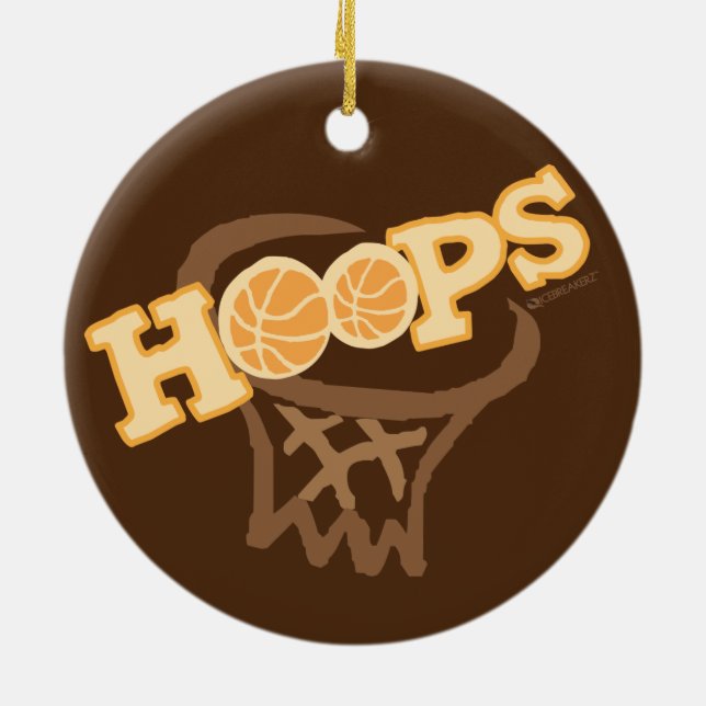 HOOPS BASKETBALL ORNAMENT (Back)