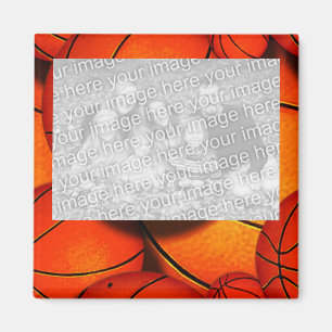 HOOPS:  basketball Photo Magnet