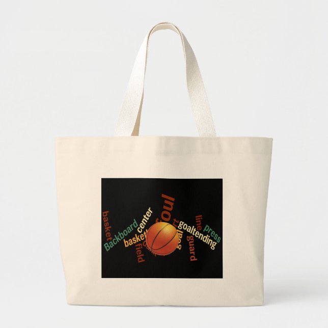 Hoops Basketball Sport Fanatics.jpg Large Tote Bag (Front)
