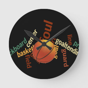 Hoops Basketball Sport Fanatics.jpg Round Clock