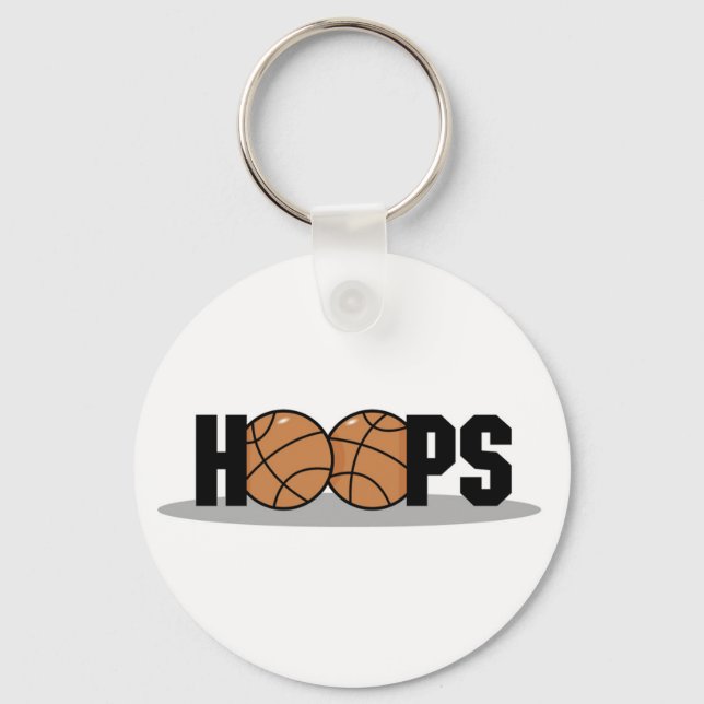 Hoops Basketball T-shirts and Gifts Key Ring (Front)