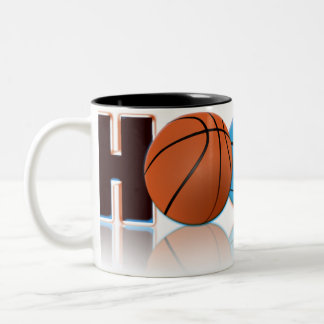 Hoops Basketball Two-Tone Coffee Mug