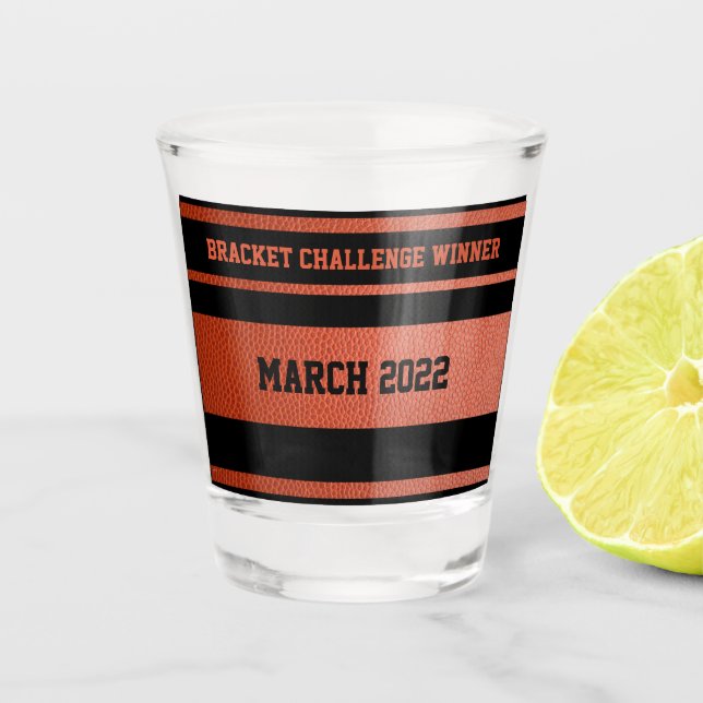Hoops Bracket Challenge Winner Shot Glass (Front)