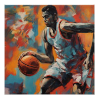Hoops Dribble Basketball Sports Gift Artworks