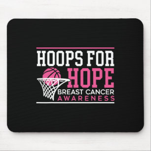 Hoops For Hope Basketball Player Breast Cancer Awa Mouse Mat