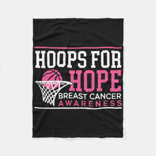 Hoops For Hope Bysketbyll Player Breast Cancer Awa Fleece Blanket