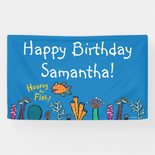 Hooray for Fish Birthday Banner