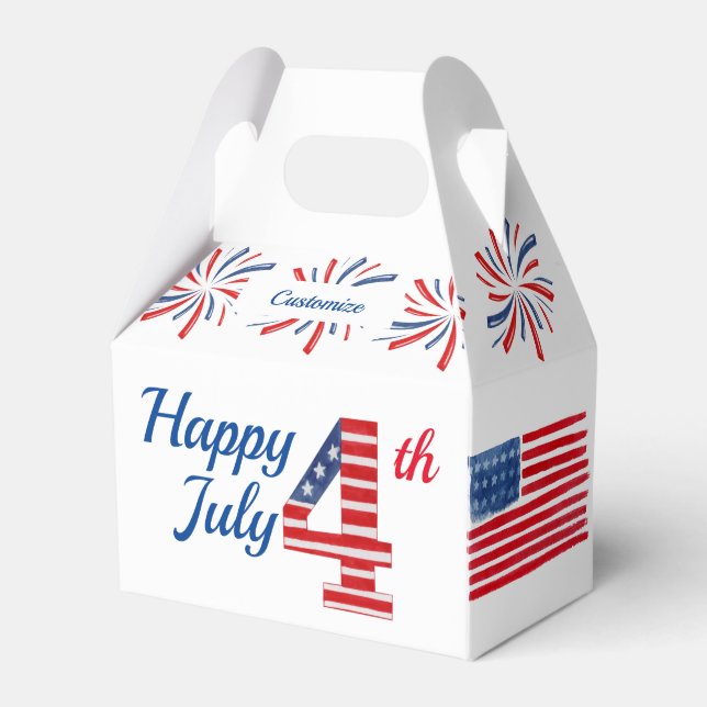 Hooray, for the USA Favour Box (Front Side)