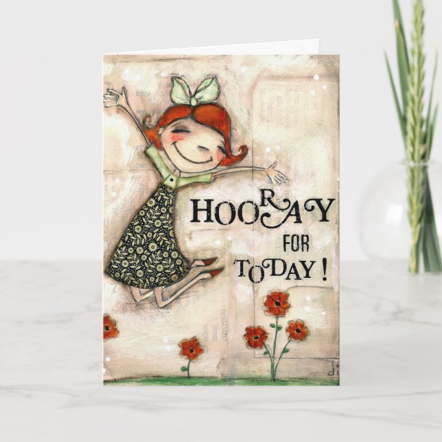 Hooray for Today - Birthday Card (Front)