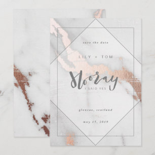 HOORAY, I SAID YES!-SAVE THE DATE INVITATION