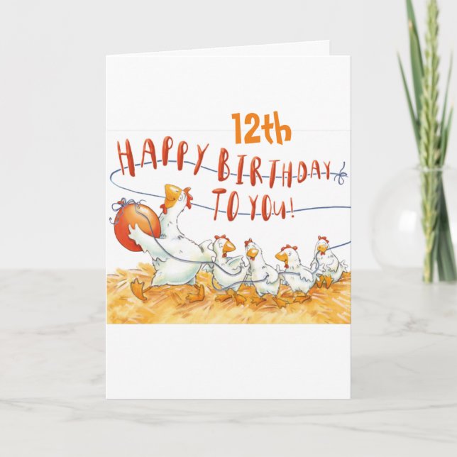 HOORAY ****ON YOUR 12th BIRTHDAY****  Card (Front)