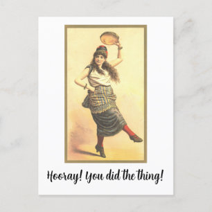 "Hooray! You did the thing!" Congratulations Postcard