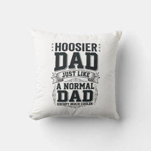 Hoosier Dad Vintage Engraving Quote Shirt Design_1 Cushion