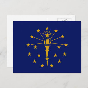 Hoosier Flag, Flag of Indiana Postcard