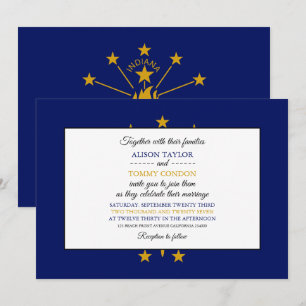 Hoosier Flag, Flag of Indiana Wedding Invitation