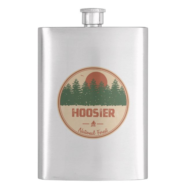 Hoosier National Forest Hip Flask (Front)