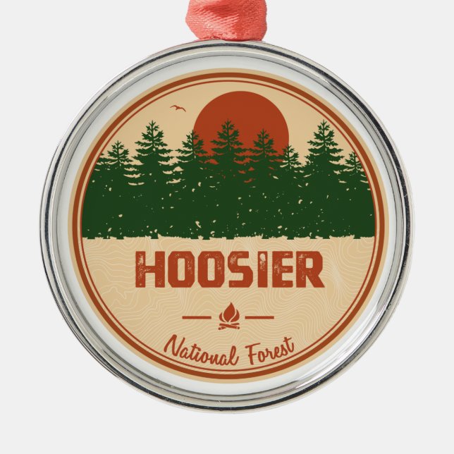 Hoosier National Forest Metal Tree Decoration (Front)